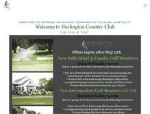 Tablet Screenshot of burlingtoncountryclub.org